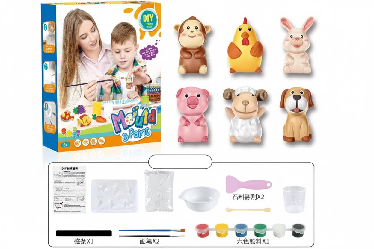 DIY Mould & Paint Animal Art Kit for Kids