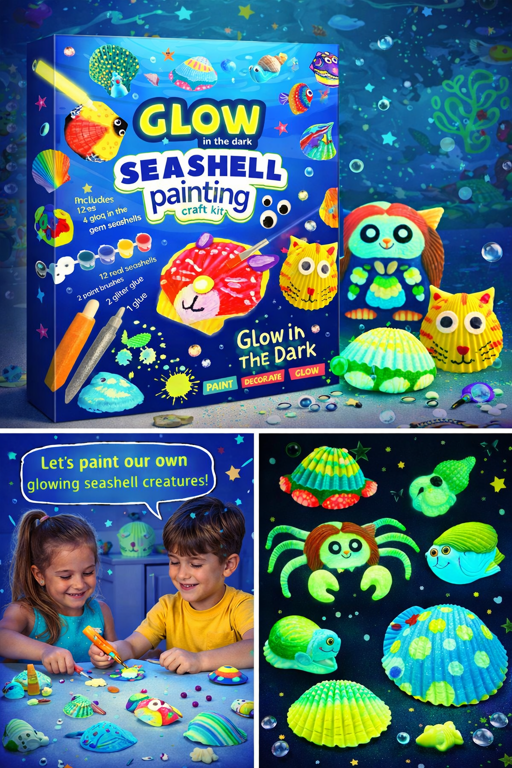 Shell Painting Craft Kit for Kids