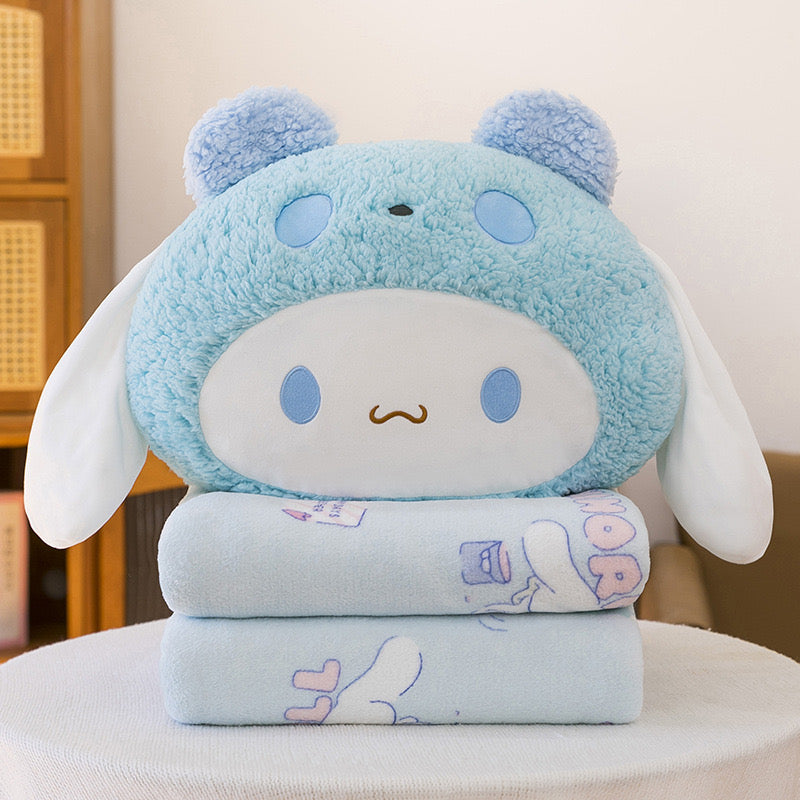 Cute Animal Plush Pillow with Blanket (2-in-1)