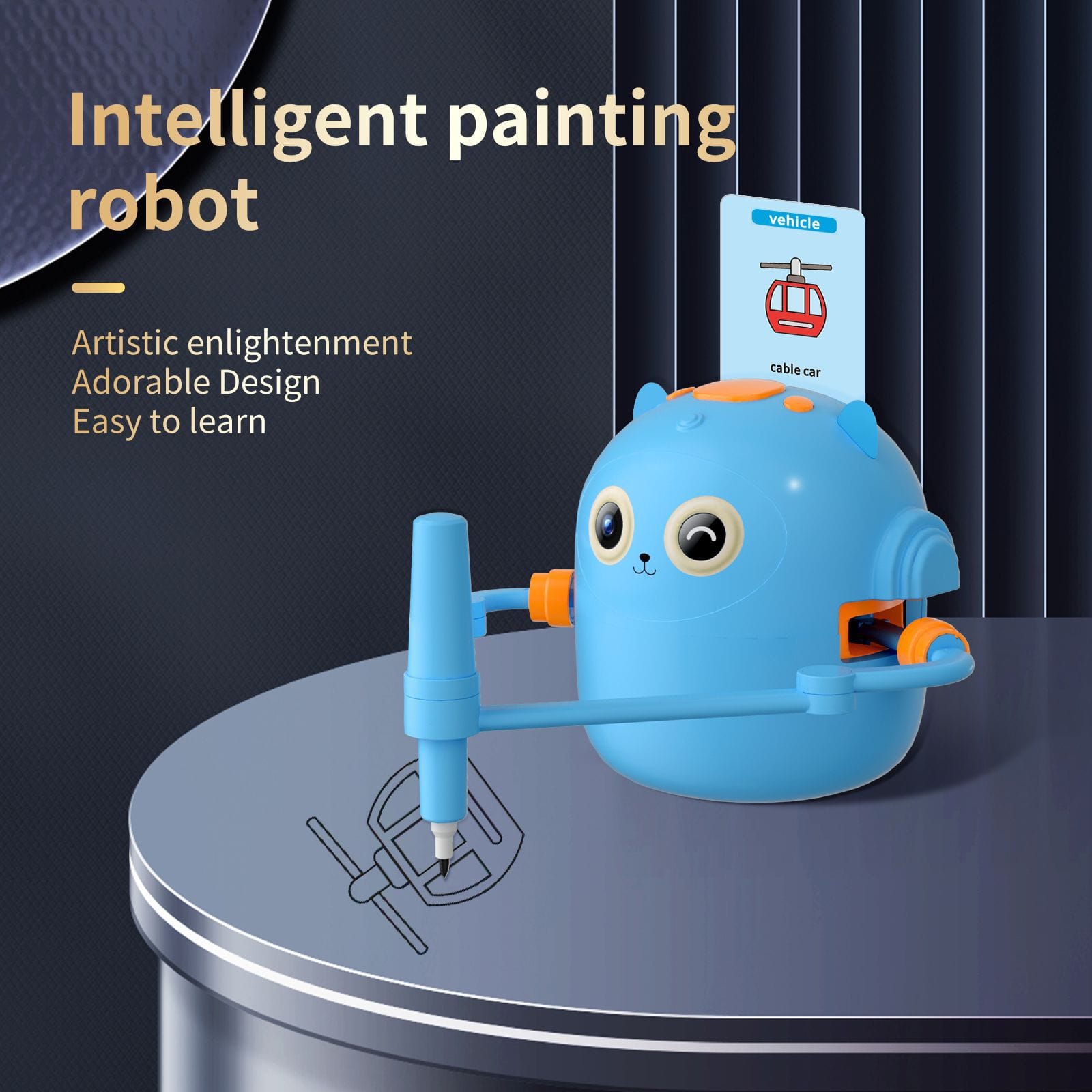Quincy Drawing Robot – AI Art Tutor for Kids | 100+ Interactive Drawing Lessons
