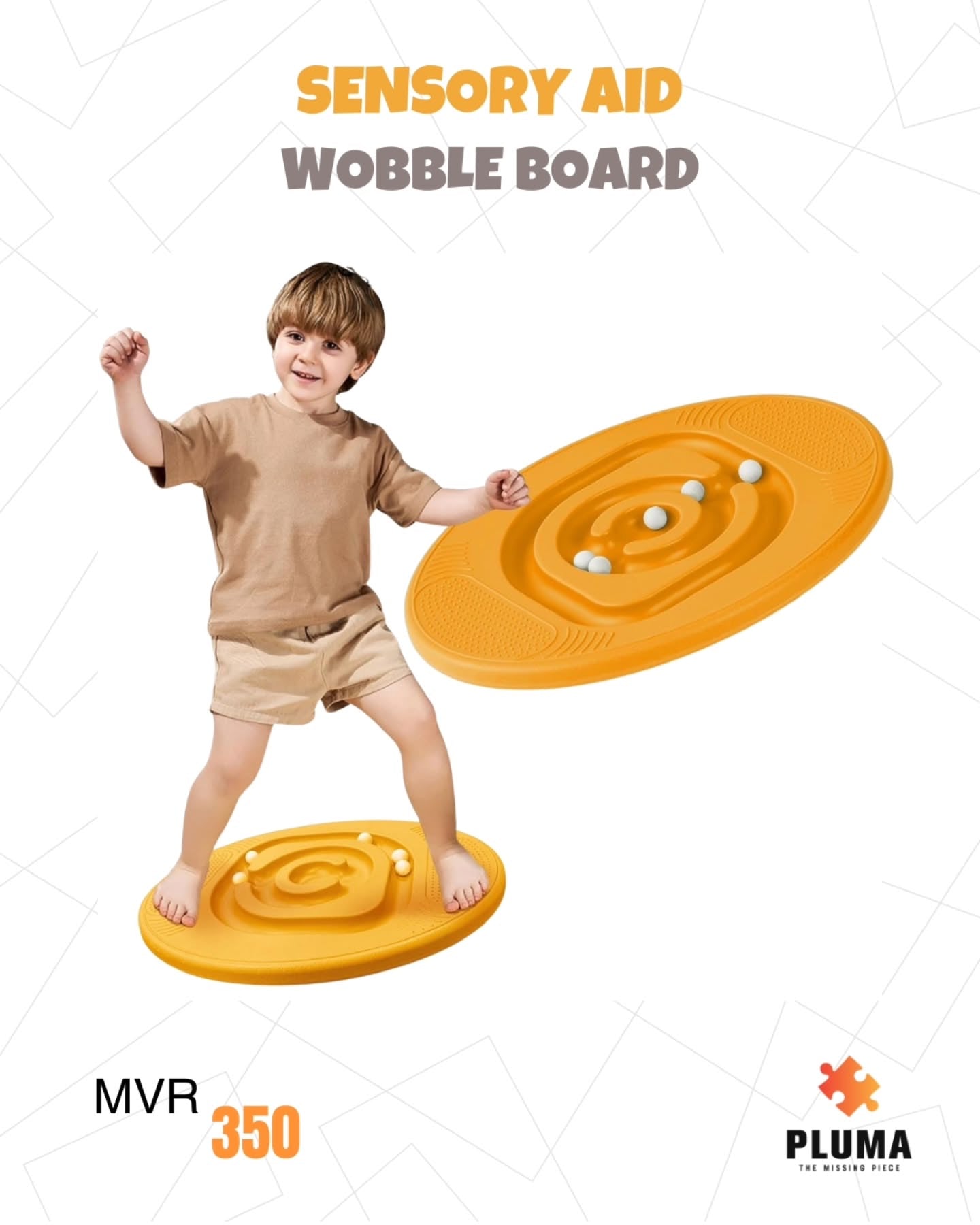 Wobble Balance Board with Ball Maze – Active Play for Kids | Solid Wood