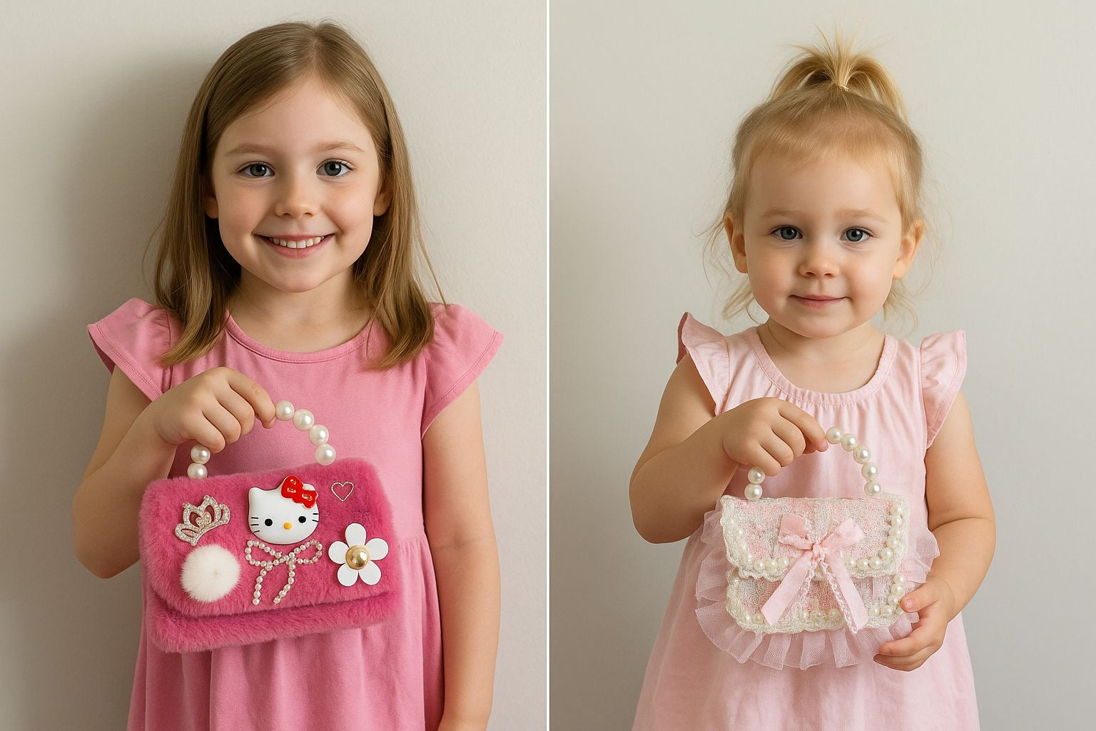 New Pearl Bow Little Fragrance Mini Girls Princess Pearl Handheld Crossbody Accessories Bags
