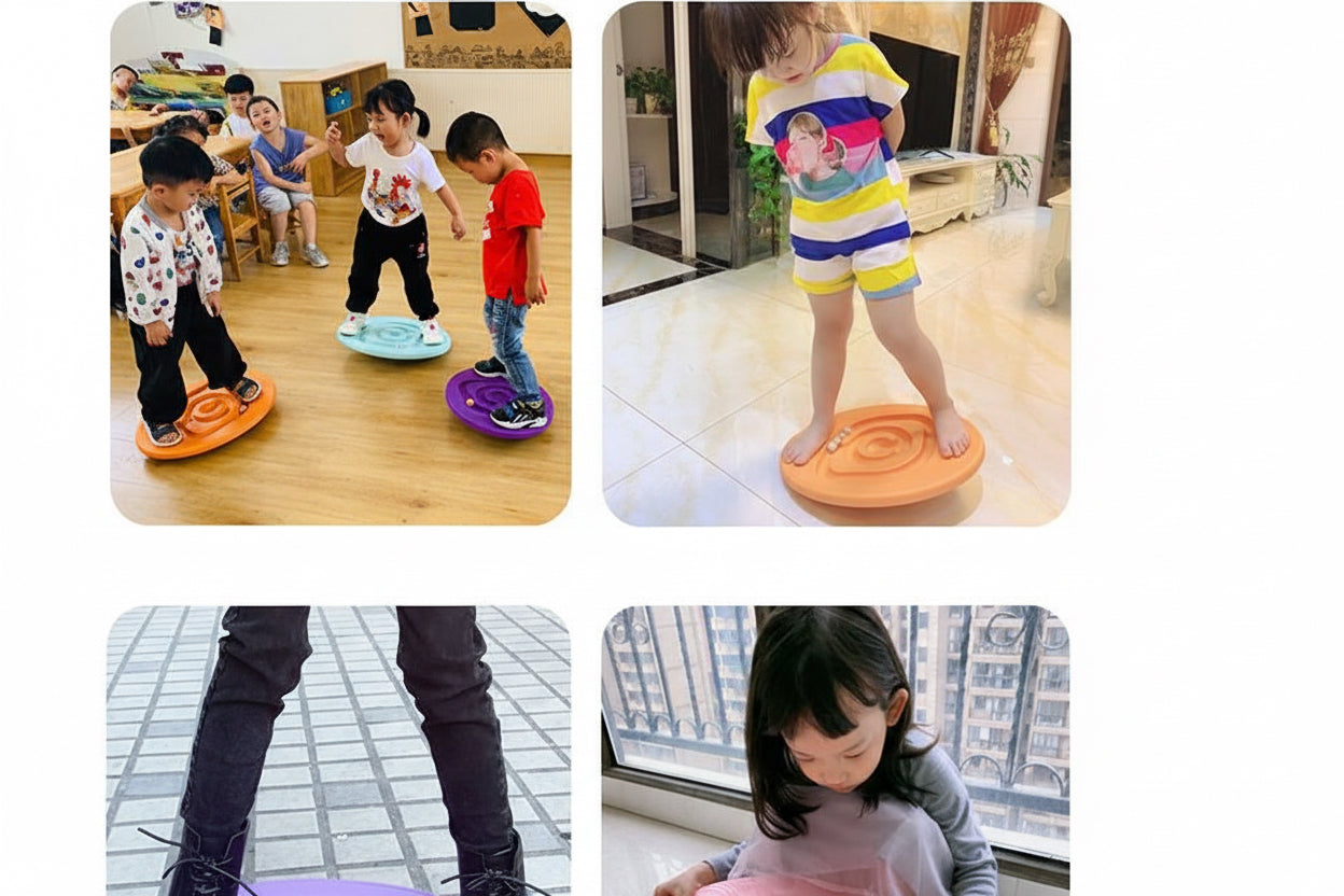 Wobble Balance Board with Ball Maze – Active Play for Kids | Solid Wood