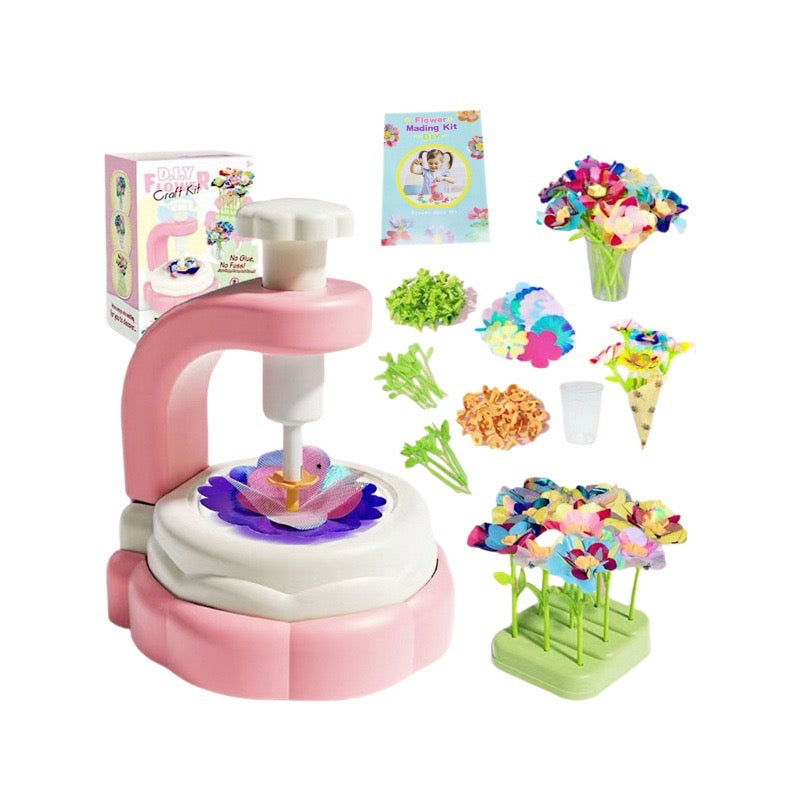 DIY Flower Making Kit for Kids โ Creative Handmade Flower Craft Toy with Press Machine