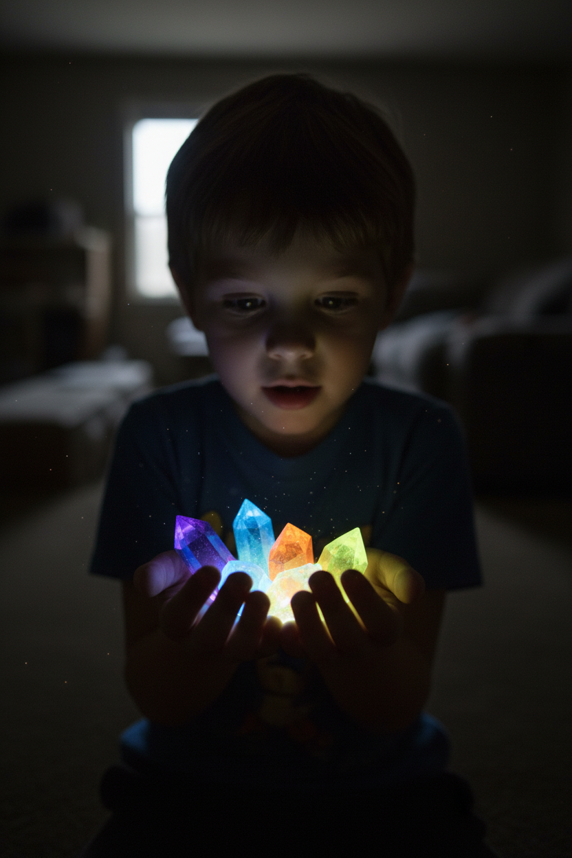 Radiant Rocks – Crystal Growing Kit | Glow Under UV Light | 6 Crystals