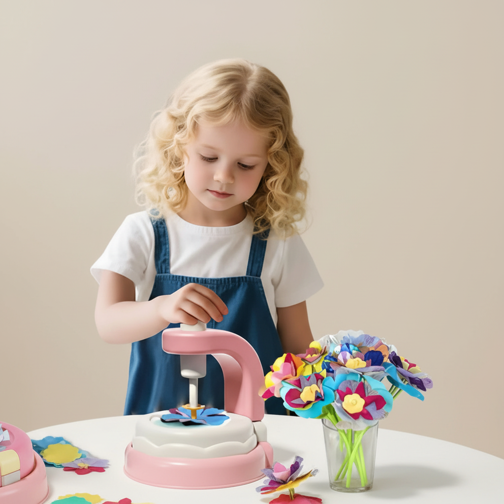 DIY Flower Making Kit for Kids โ Creative Handmade Flower Craft Toy with Press Machine
