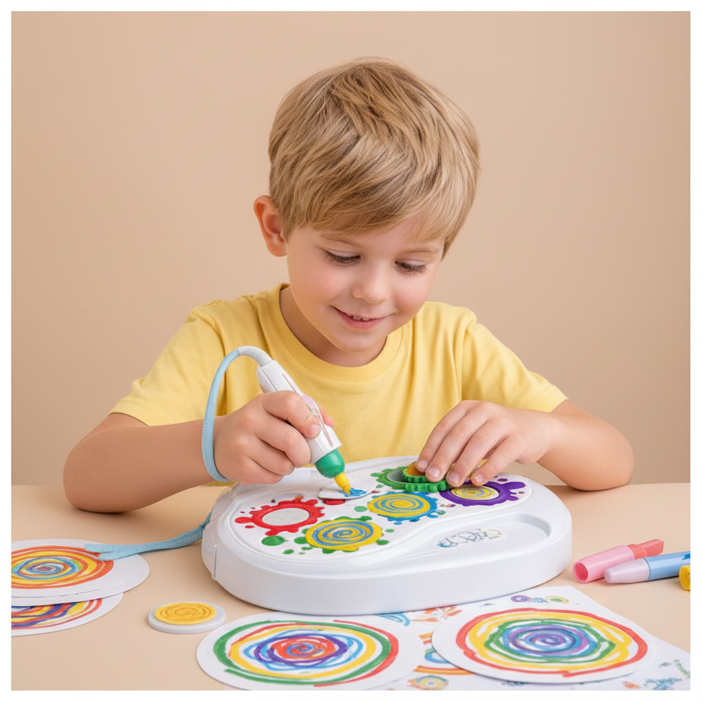 Color Draw Gear Painting & Drawing Kit for Kids โ Creative Art & Craft Toy with Gears and Paints