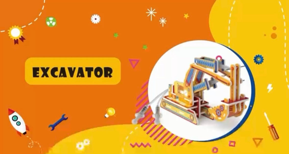 STEM DIY Hydraulic Excavator Construction Set