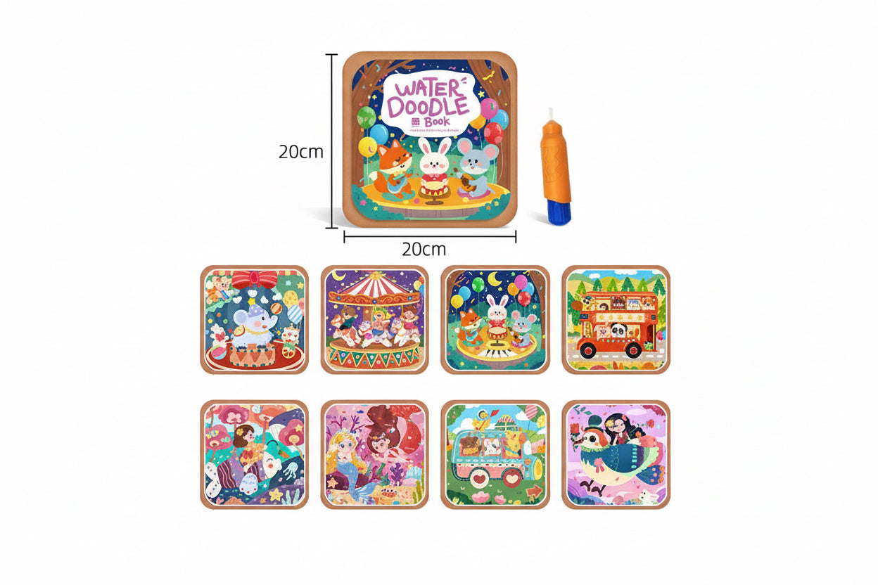 Magic Water Doodle Book – (8 Fantasy Scenes)